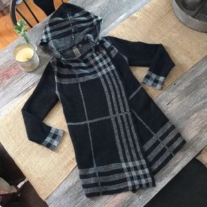 FYLO London black & white cardigan sweater shawl